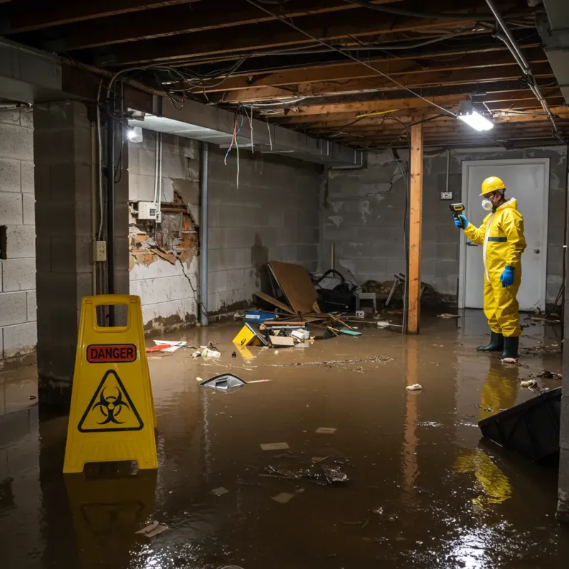 Flooded Basement Electrical Hazard in Fleming County, KY Property