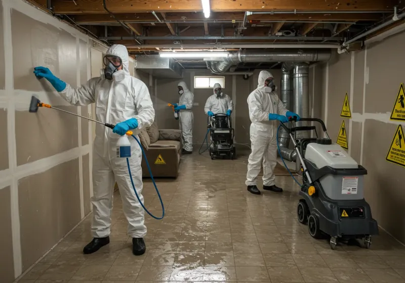 Basement Moisture Removal and Structural Drying process in Fleming County, KY